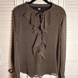 Tommy Hilfiger Houndstooth Print Blouse